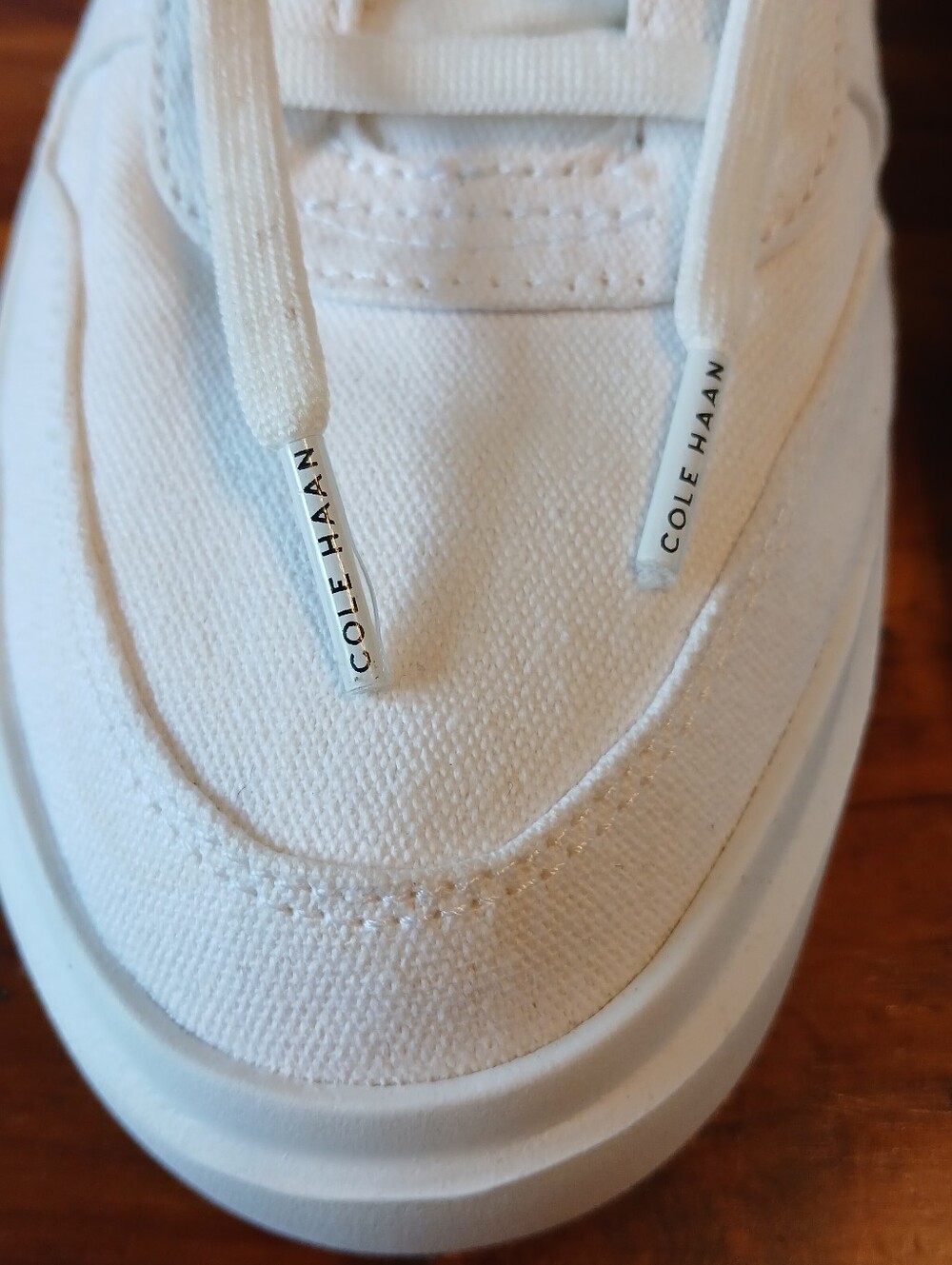 Cole Haan GrandPro Rally Canvas Low-Top Sneakers in Off-White Women's Size 8.5B - Picture 12 of 13